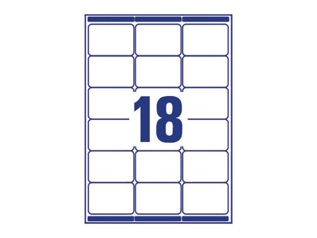 Etikett AVERY UG 63,5x46,6mm 1800/fp